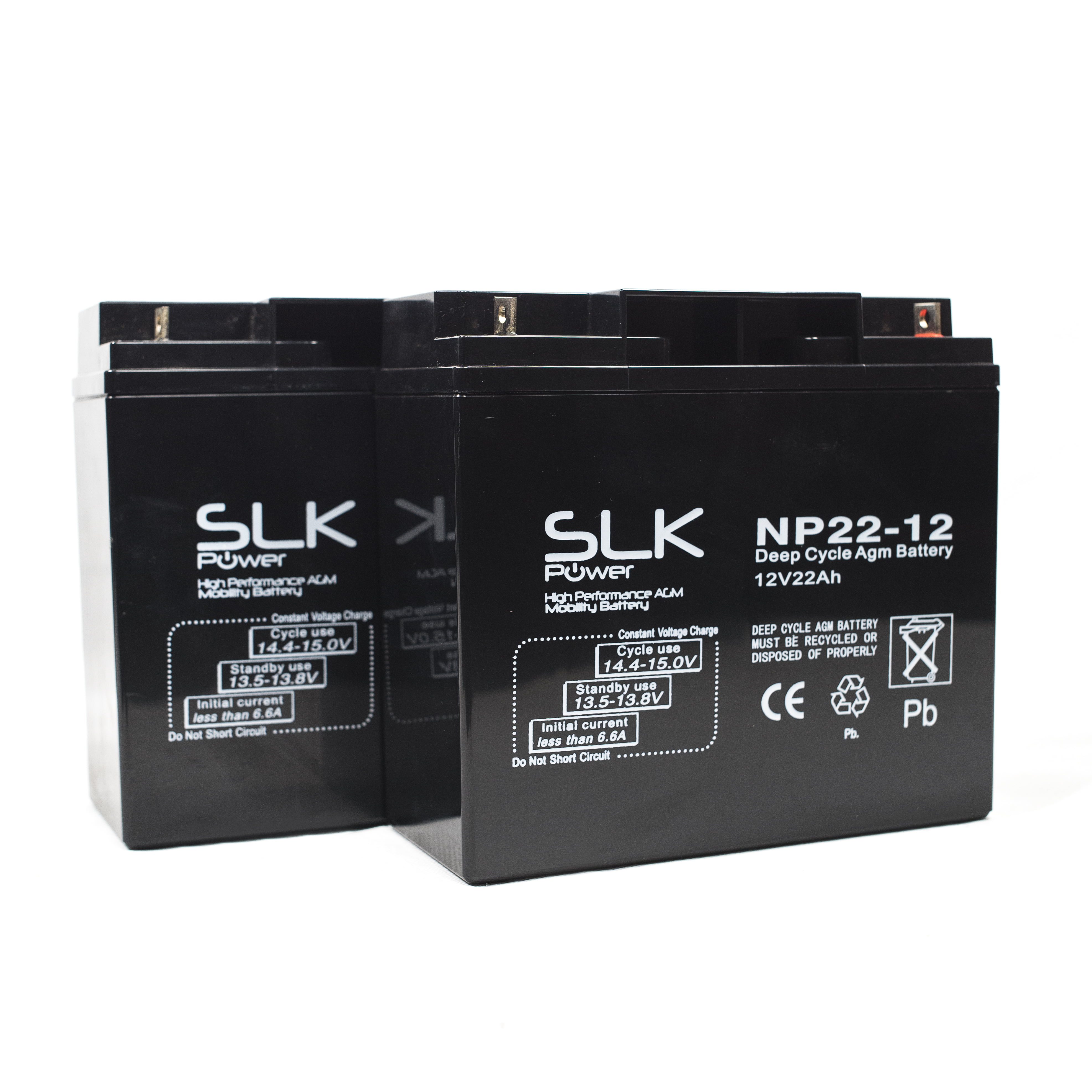 2 x 12v 22ah Mobility Scooter Batteries