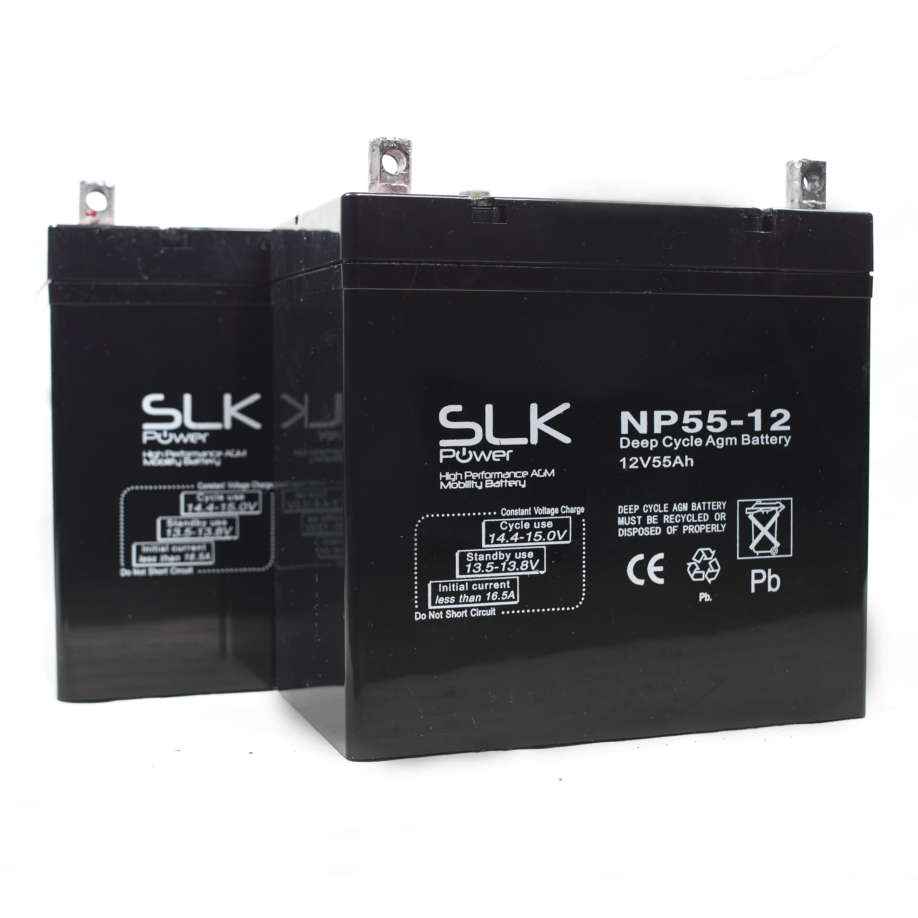 2 x 12v 55ah Mobility Scooter Battery